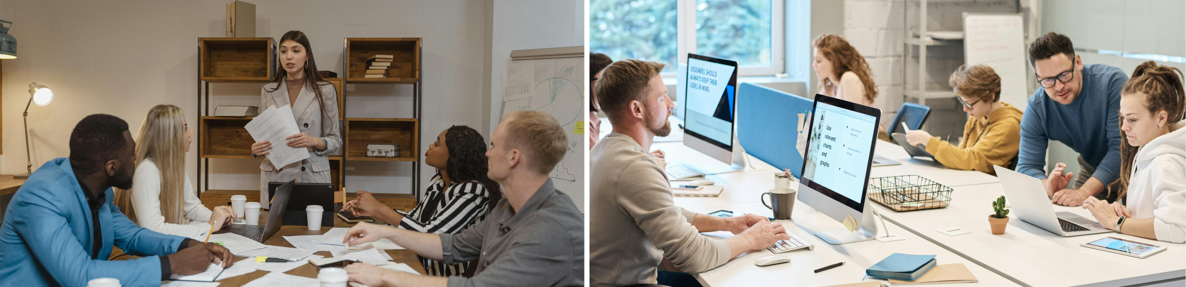 People collaborating in an office 