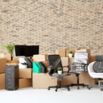 Office Relocation featuring desk and chair.
