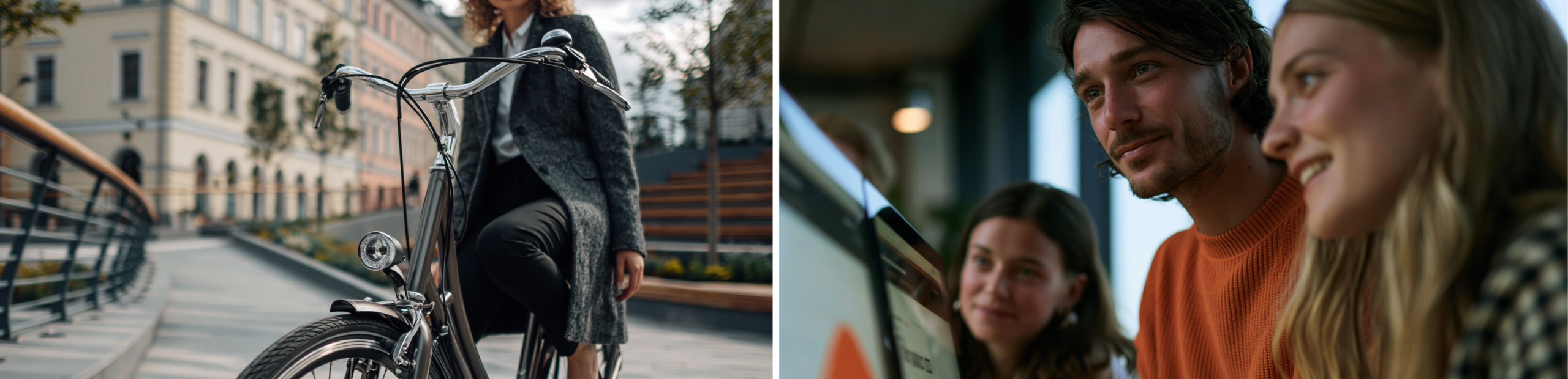 A woman cycling and Gen Z in the workplace